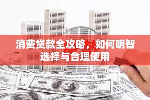 颍州消费贷款全攻略，如何明智选择与合理使用