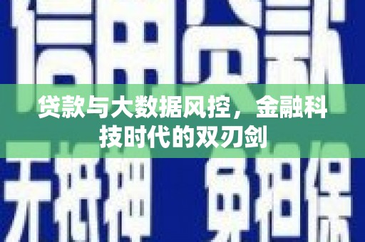 颍州贷款与大数据风控，金融科技时代的双刃剑