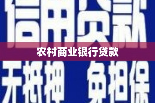 颍州农村商业银行贷款