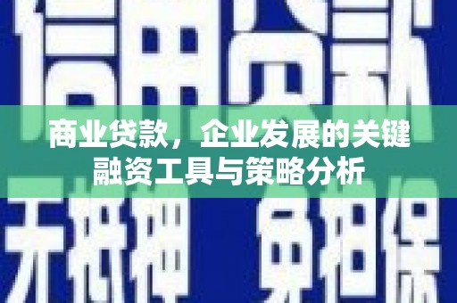 颍州商业贷款，企业发展的关键融资工具与策略分析