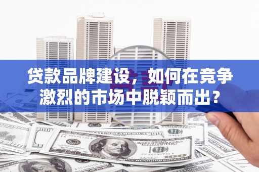 颍州贷款品牌建设，如何在竞争激烈的市场中脱颖而出？