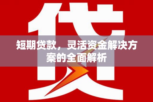 颍州短期贷款，灵活资金解决方案的全面解析