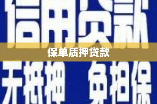 颍州保单质押贷款