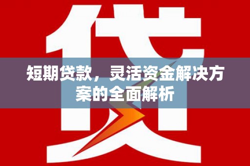 颍州短期贷款，灵活资金解决方案的全面解析
