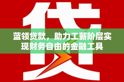 颍州蓝领贷款，助力工薪阶层实现财务自由的金融工具