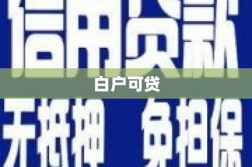 颍州白户可贷