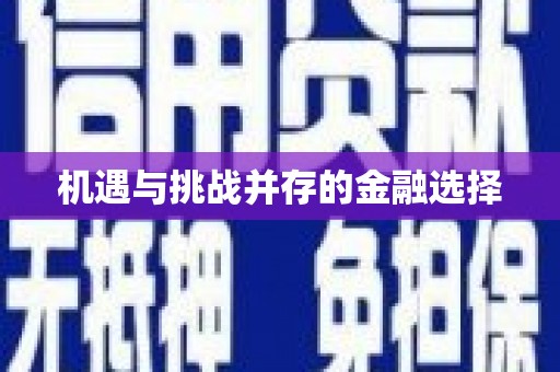 颍州机遇与挑战并存的金融选择