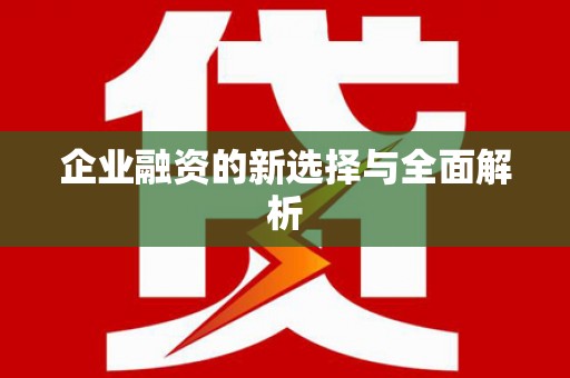颍州企业融资的新选择与全面解析