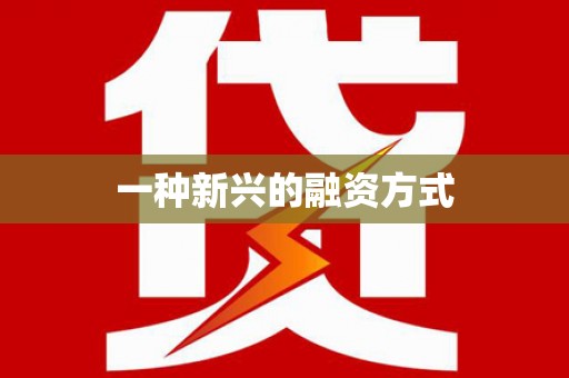 颍州一种新兴的融资方式