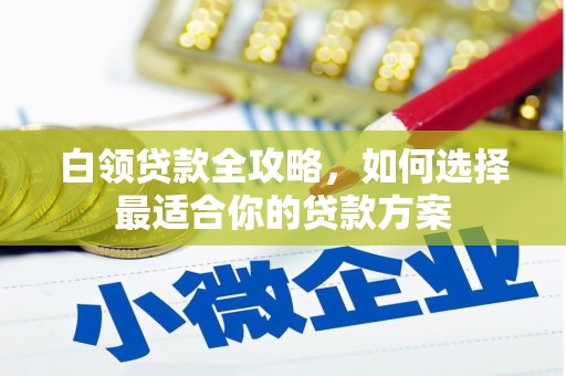 颍州白领贷款全攻略，如何选择最适合你的贷款方案