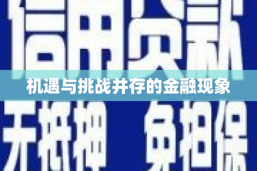 颍州机遇与挑战并存的金融现象