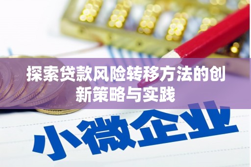 颍州探索贷款风险转移方法的创新策略与实践